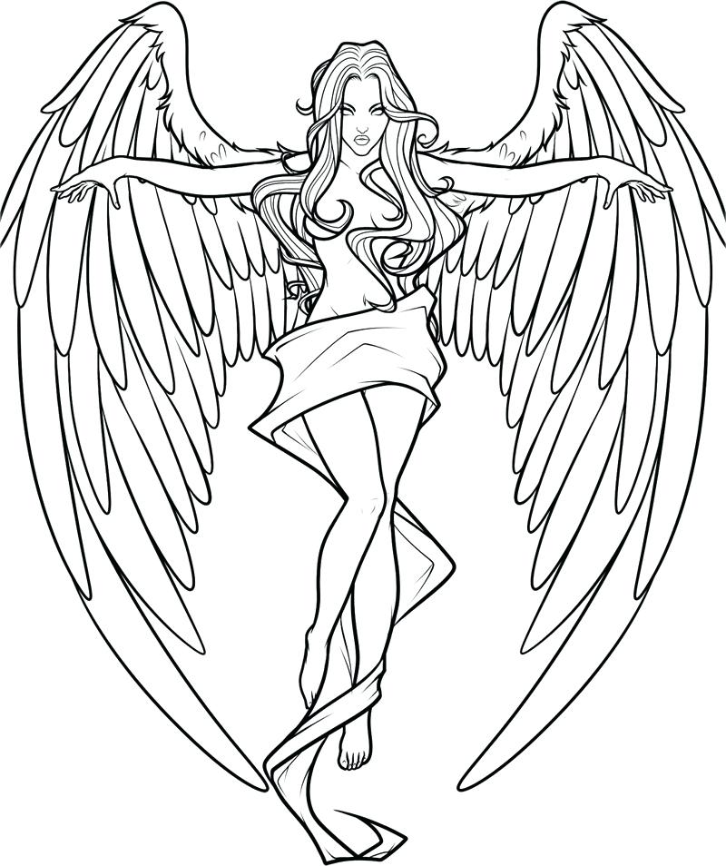 800x954 Angel Coloring Pages Printable Adult Coloring Page Art Coloring