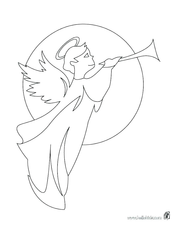 728x941 Angels Coloring Pages