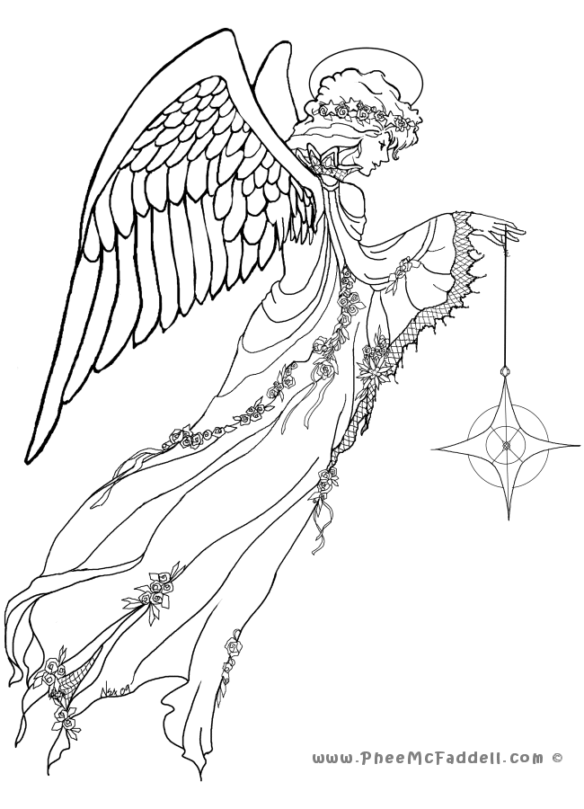 650x900 Adult Angel Coloring Pages