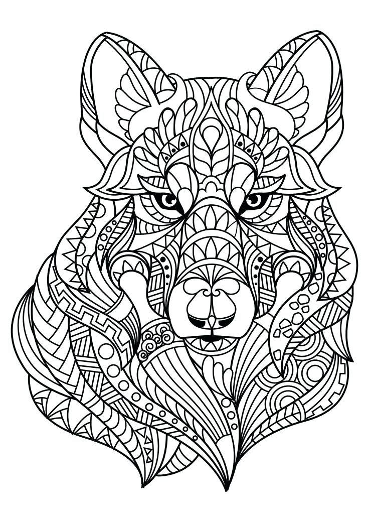Wolf Coloring Pages For Older Kids Detailed Colouring In Tiny Page 736x1040 Wolf Coloring Pages For Older Kids Detailed Colouring In Tiny Page