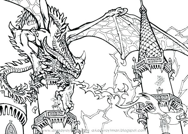 600x429 Dragon Coloring Books For Adults