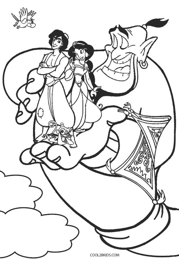 607x876 Printable Disney Aladdin Coloring Pages For Kids Cool2bkids