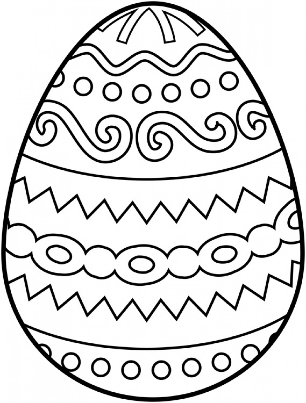 Plain Easter Egg Coloring Pages at GetColorings.com | Free printable ...