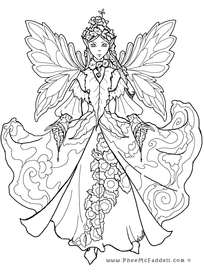 Detailed Fairy Coloring Pages 670x900 Detailed Fairy Coloring Pages