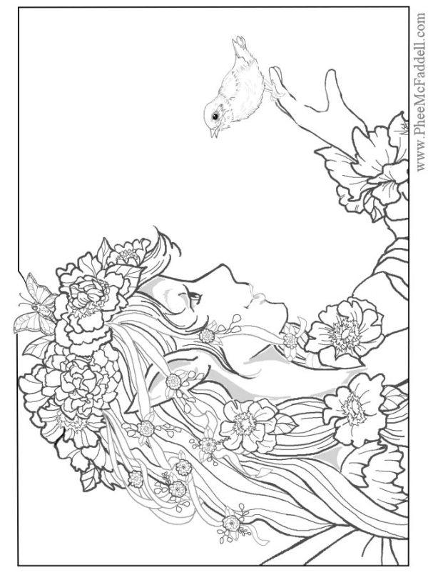 Detailed Fairy Coloring Pages For Adults Fairies Coloring Pages 600x805 Detailed Fairy Coloring Pages For Adults Fairies Coloring Pages
