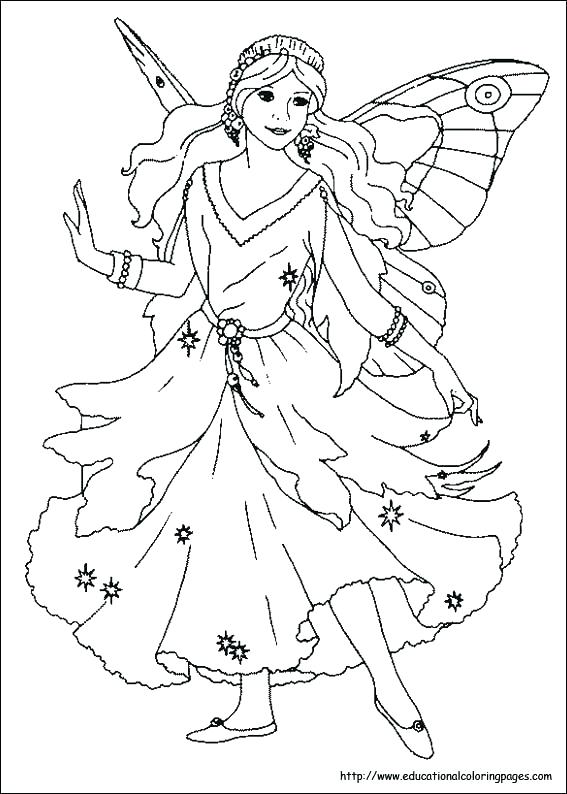 Detailed Fairy Coloring Pages at GetColorings.com | Free printable ...