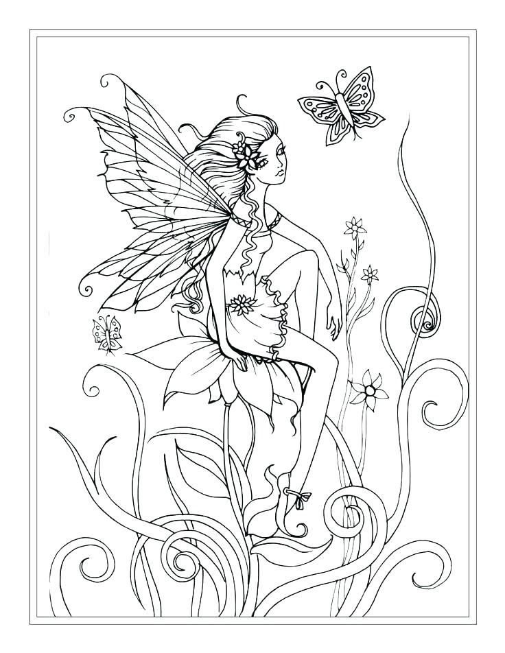 736x952 Faerie Coloring Pages Detailed Fairy Coloring Pages For Fairies