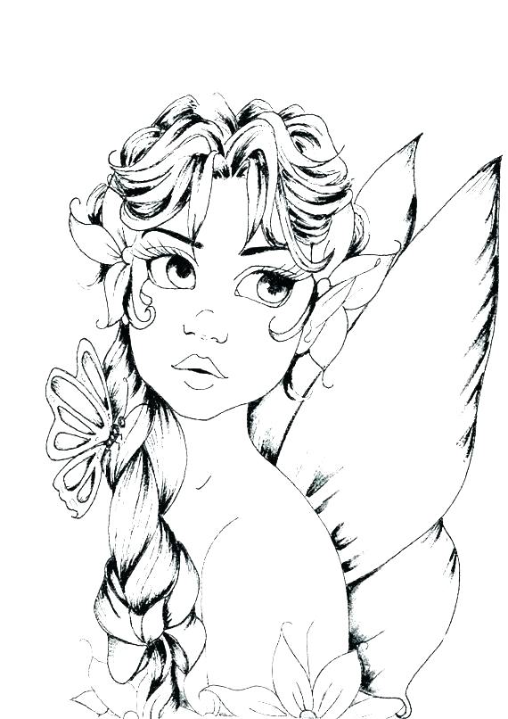 570x806 Free Coloring Pages Fairies Coloring Pages Fairy Adult Fantasy