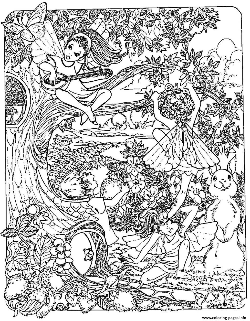 1024x1314 Detailed Coloring Pages For Adults Printable Fantasy 499021
