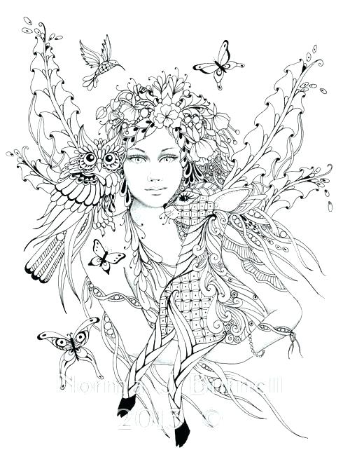 500x662 Fantasy Coloring Pages For Adults