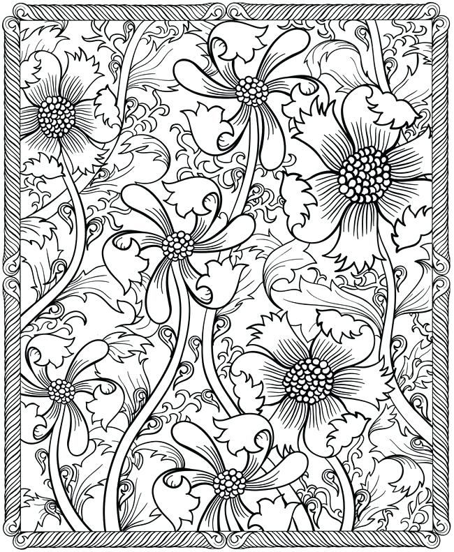 650x791 Hard Flower Coloring Pages Or Cool Flower Coloring Pages Cool