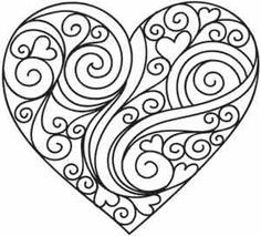 Heart Coloring Page Could Be A Nice Quilling Pattern Too 236x213 Heart Coloring Page Could Be A Nice Quilling Pattern Too