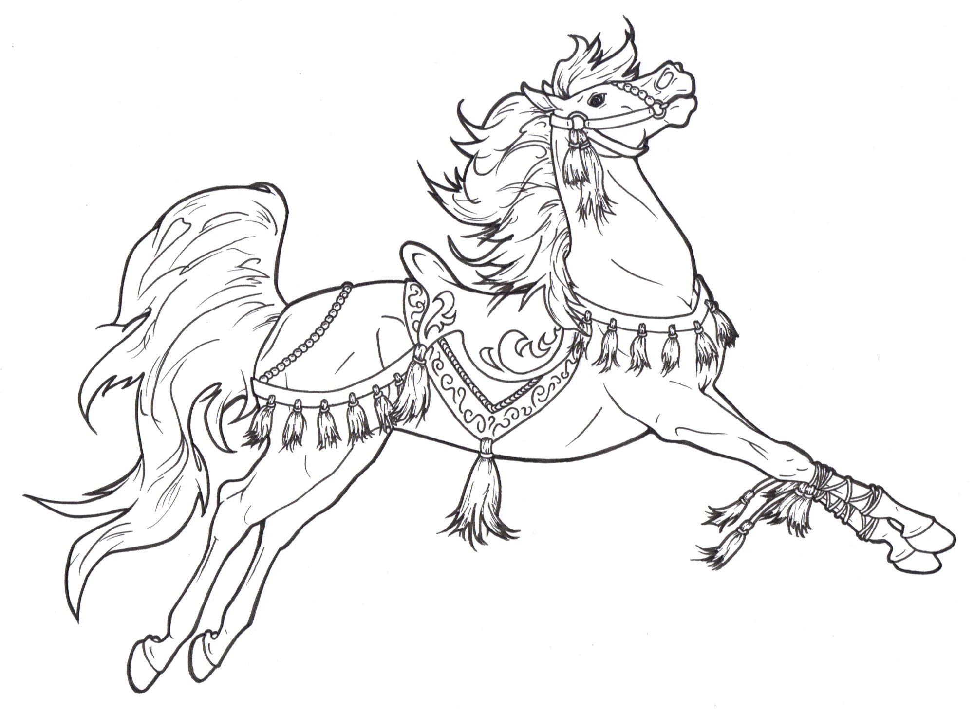 Fun Horse Coloring Pages For Your Kids Printable Inside Realistic 2000x1461 Fun Horse Coloring Pages For Your Kids Printable Inside Realistic