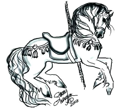 Carousel Horse Coloring Pages To Print 491x432 Carousel Horse Coloring Pages To Print