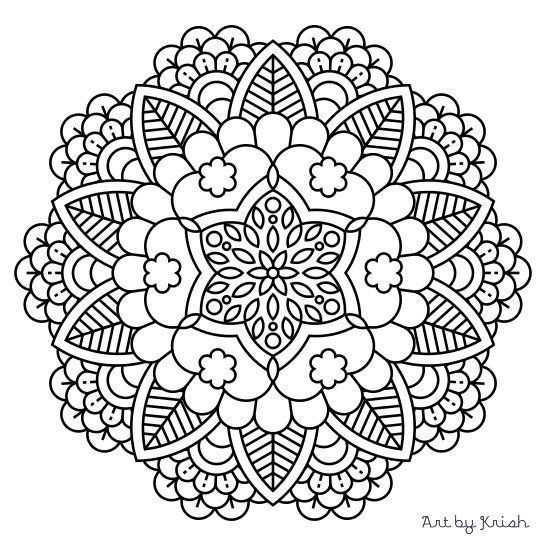 Detailed Mandala Coloring Pages
