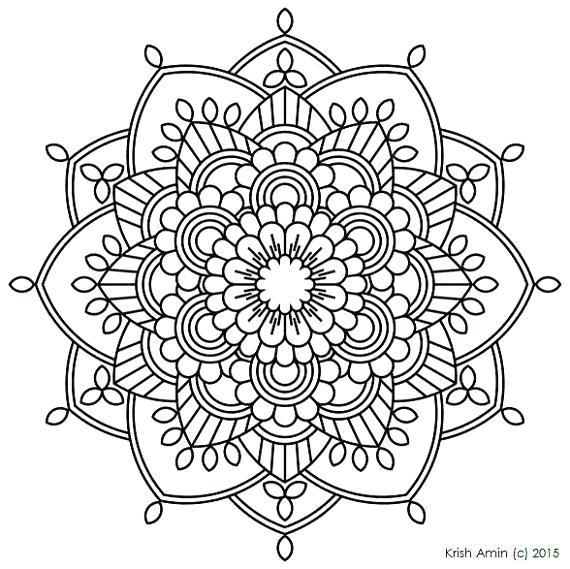 Intricate Mandala Coloring Pages 570x569 Intricate Mandala Coloring Pages