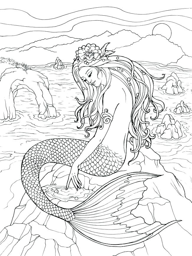 650x867 Coloring Pages Of Mermaids Mermaid Coloring Pages For Adults Plus