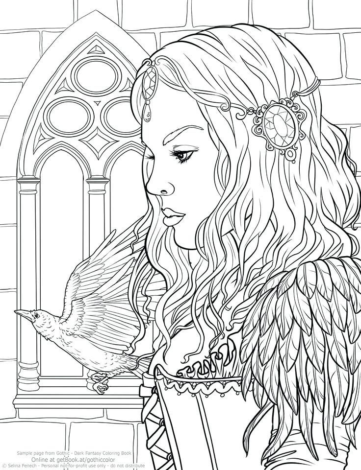 736x960 Detailed Coloring Pictures Adult Coloring Pages People Dark