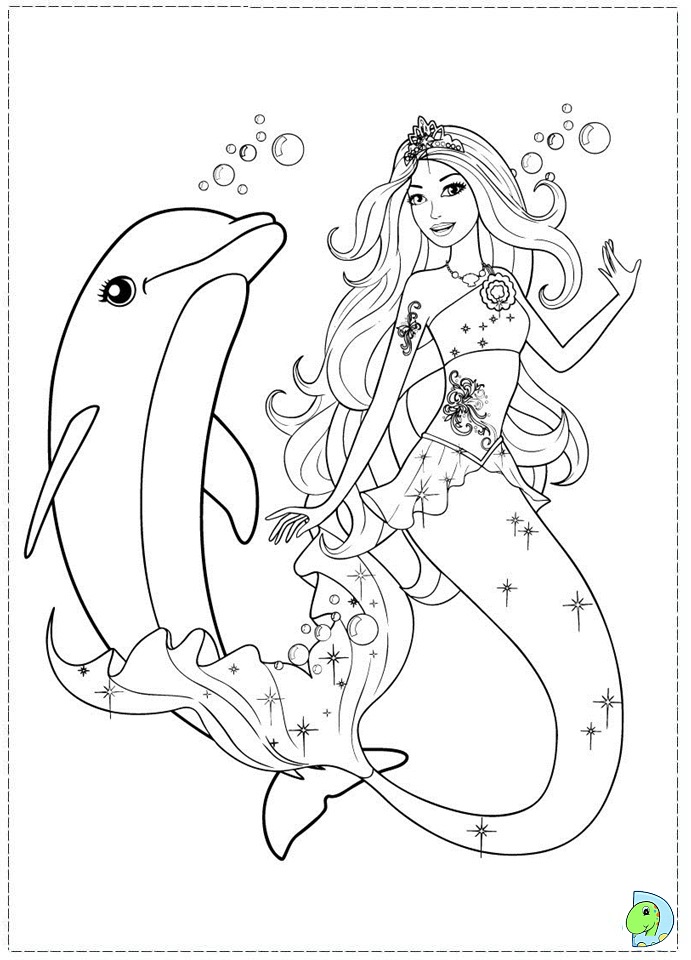 691x960 Mermaid Coloring Page