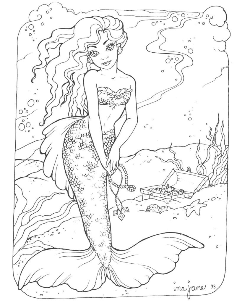 819x1024 Coloring Pages Mermaid Coloring Pages Printable Free Coloring
