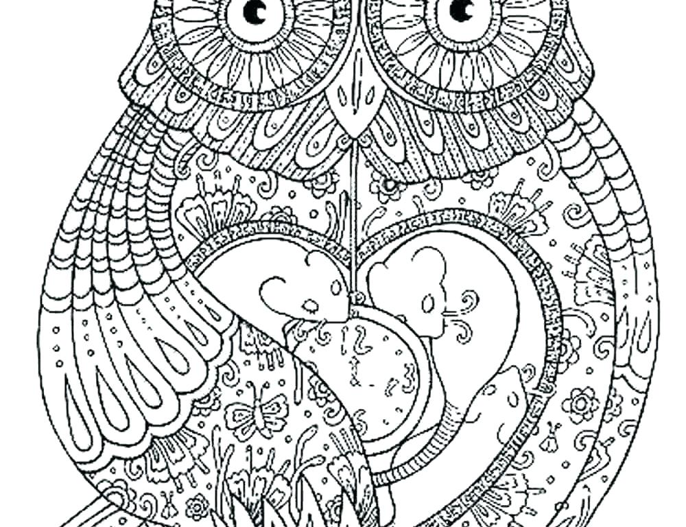 1000x768 Owl Coloring Pages For Kids Or Coloring Sheets Of Owls Detailed