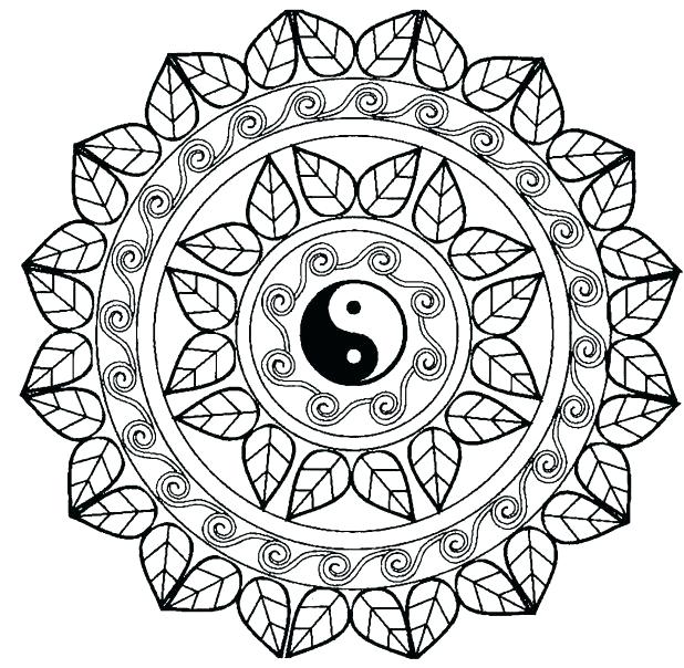 618x604 Zoom Mandala Designs Coloring Book Free Design Pages Mandala Yin