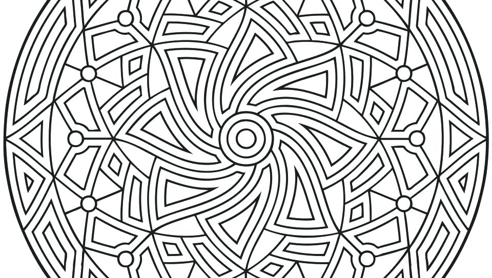 960x544 Mosaic Pattern Coloring Pages Color Geometric Colouring Page