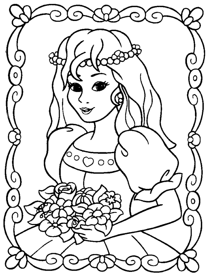 Princess Coloring Page Amp Coloring Book 671x894 Princess Coloring Page Amp Coloring Book
