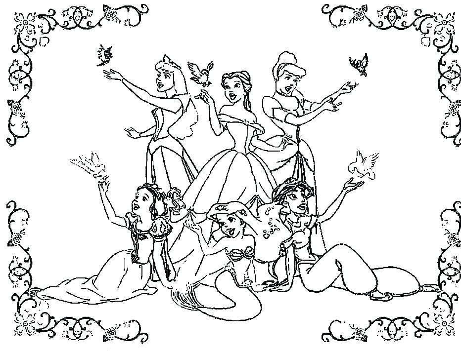 Detailed Princess Coloring Pages at GetColorings.com | Free printable ...