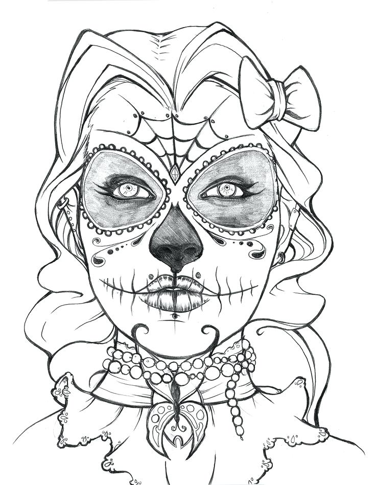 736x949 Skull Coloring Pages Detailed Coloring Pages For Adults Skull