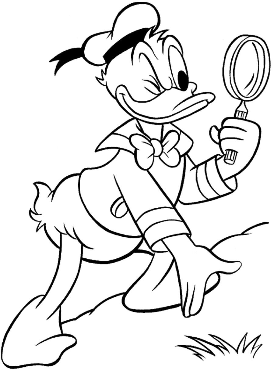 Donald Duck Detective Coloring Page Disney Donald 900x1213 Donald Duck Detective Coloring Page Disney Donald