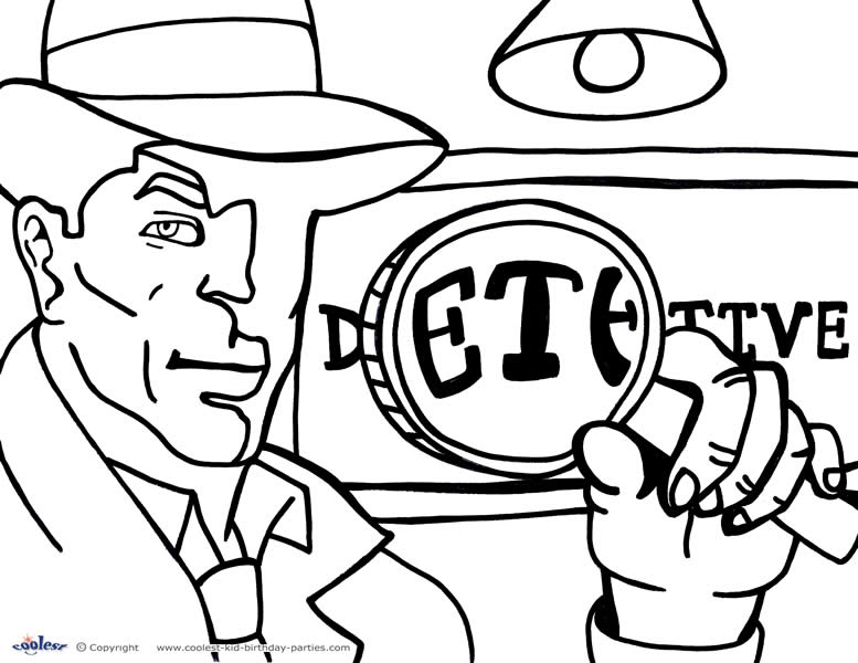 Printable Spy Detective Coloring Page 6 777x600 Printable Spy Detective Coloring Page 6