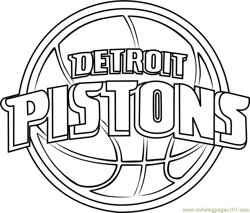 800x681 Detroit Pistons Coloring Page