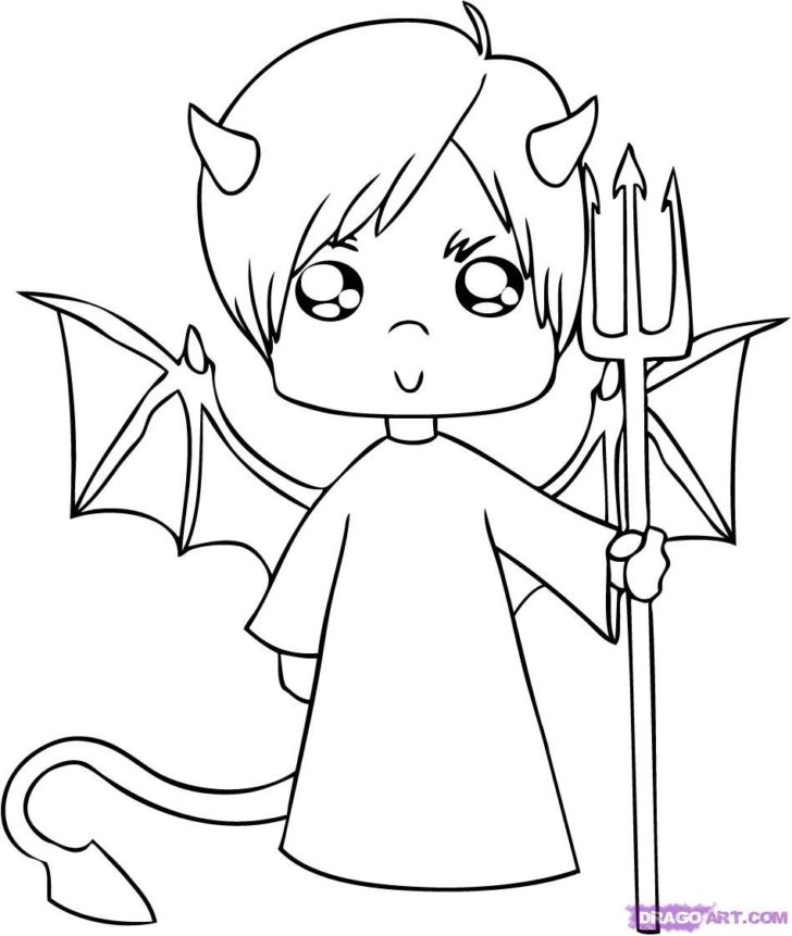 Cute Devil Coloring Pages Coloring Pages Kids 728x861 Cute Devil Coloring Pages Coloring Pages Kids