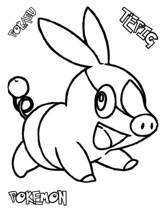 Coloring Pages Pokemon Tepig Bgcentrum 550x711 Coloring Pages Pokemon Tepig Bgcentrum