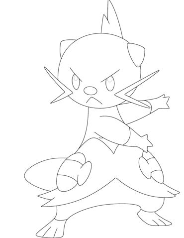 Cacturne Pokemon Coloring Page 370x478 Cacturne Pokemon Coloring Page