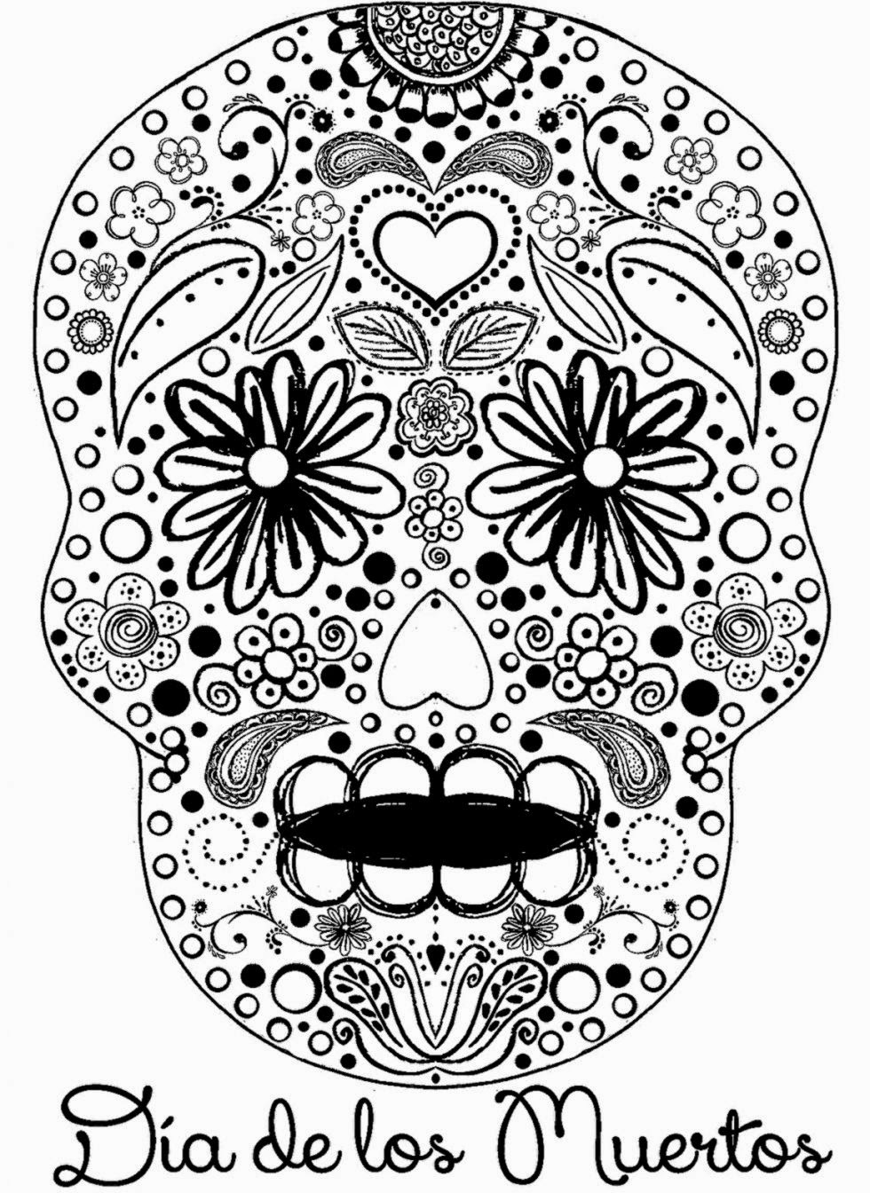 980x1344 Dia De Los Muertos Coloring Pages