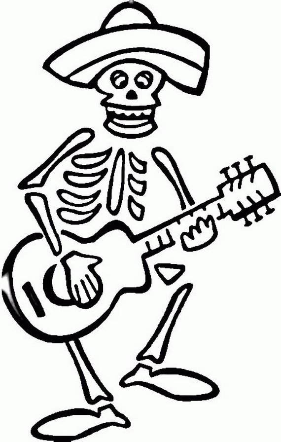 570x896 Day Of The Dead Coloring And Craft Activities