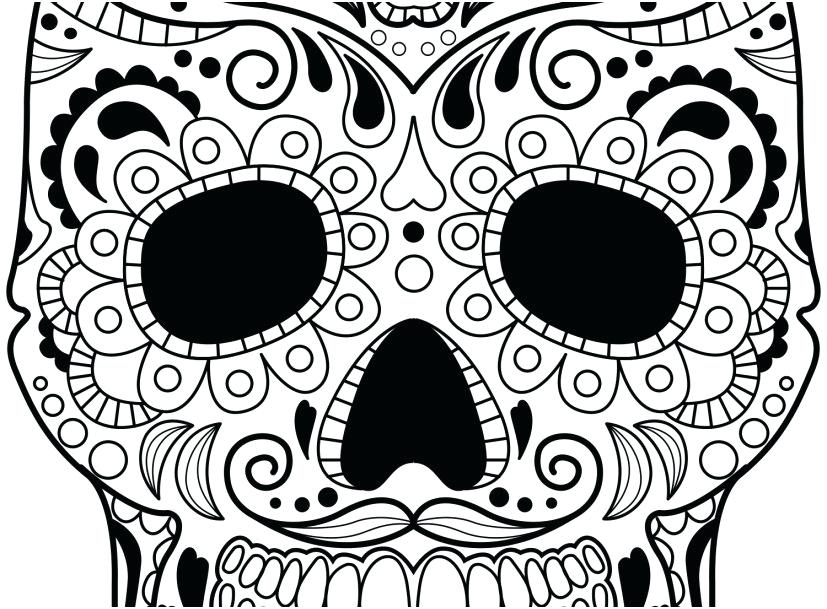 827x609 Dia De Los Muertos Printable Coloring Pages Get The Latest Free