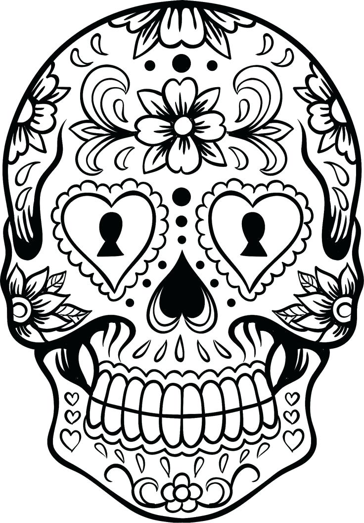 736x1056 Dia De Los Muertos Skull Coloring Pages Coloring Pages Related