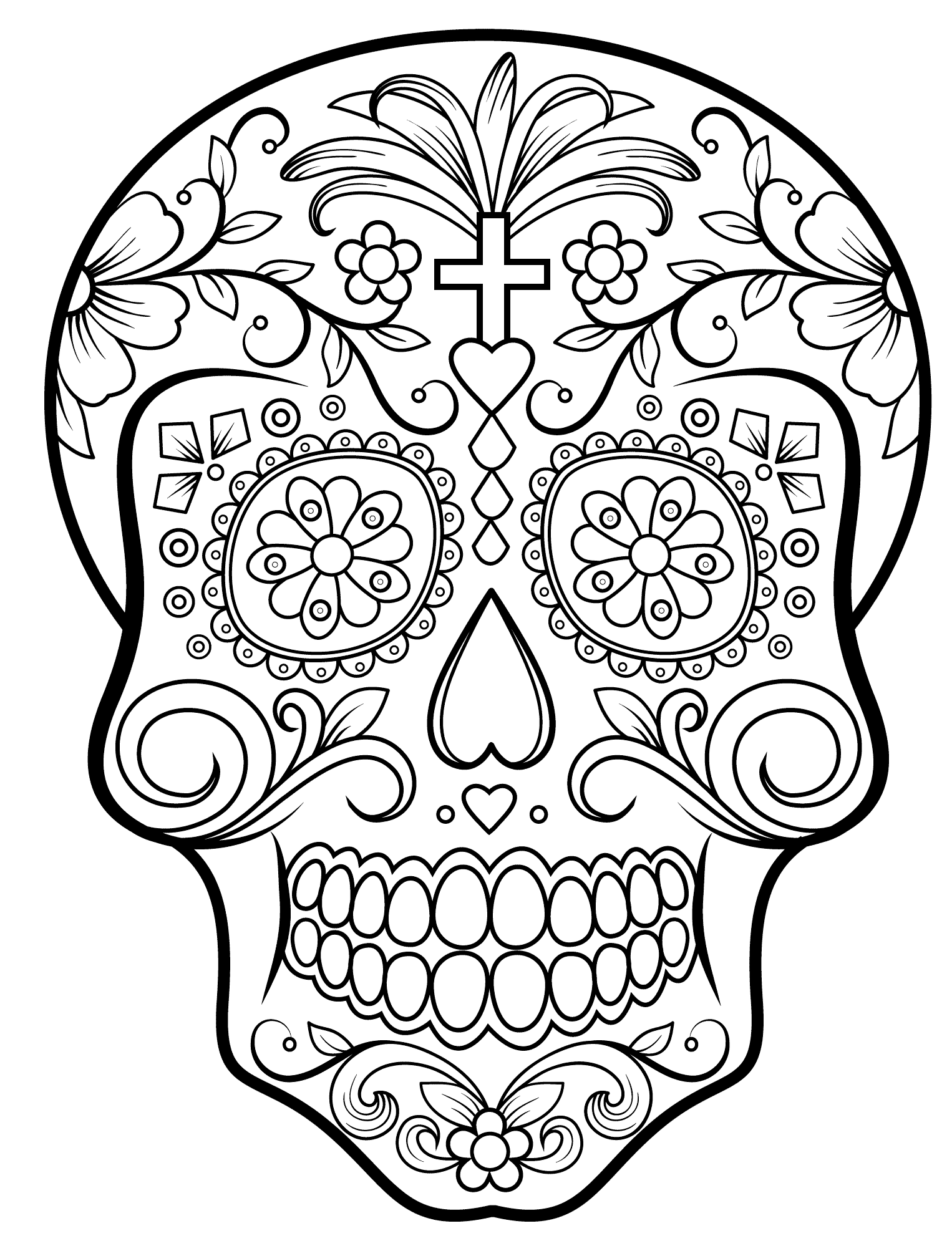 1526x1998 Httpcolorings.coadult Coloring Pages Abstract Skull