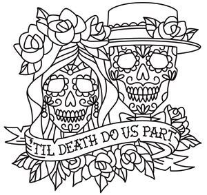 Day Of The Dead Dia De Los Muertos Sugar Skull Coloring Page 300x283 Day Of The Dead Dia De Los Muertos Sugar Skull Coloring Page