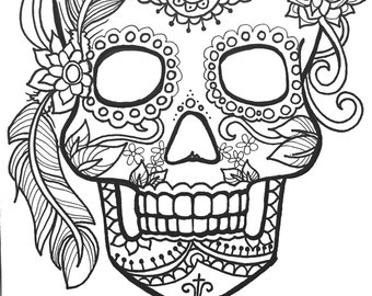 12 Best Of Day Of The Dead Skull Coloring Page Gallery 340x270 12 Best Of Day Of The Dead Skull Coloring Page Gallery