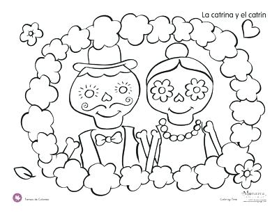 El Dia De Los Muertos Coloring Pages Dia De Los Muertos Couple 400x309 El Dia De Los Muertos Coloring Pages Dia De Los Muertos Couple
