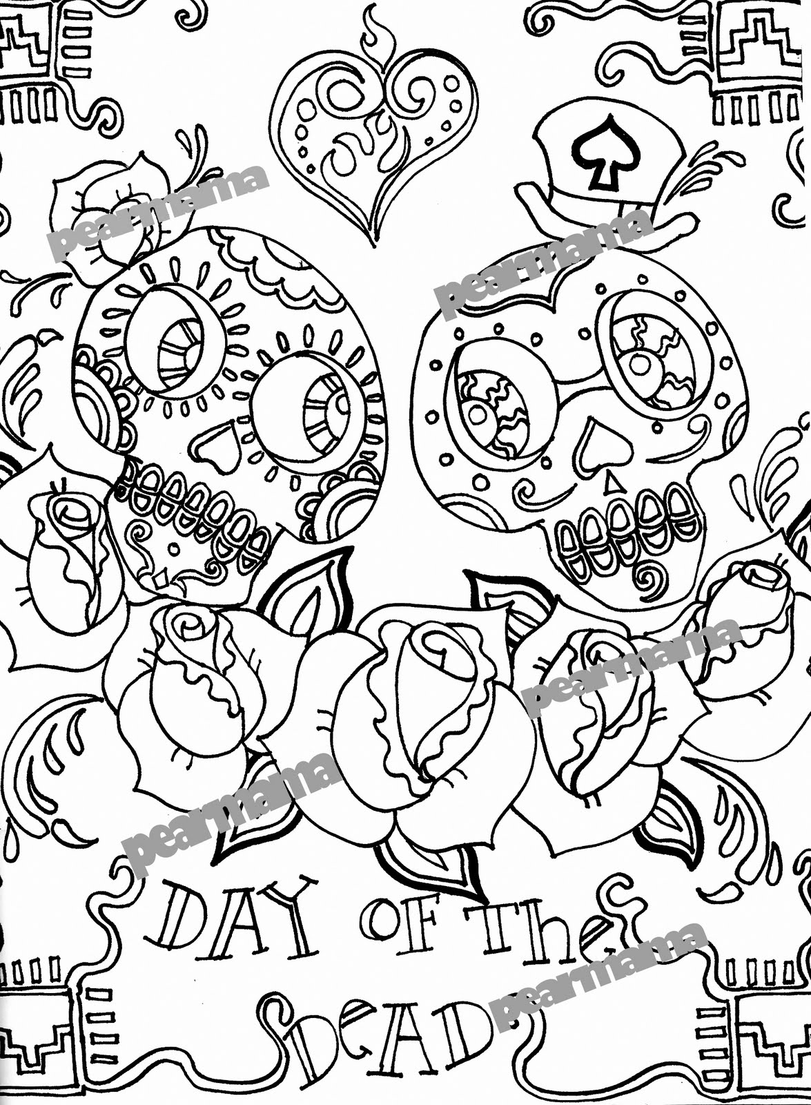Smart Design Dia De Los Muertos Printable Coloring Pages Get This 1175x1600 Smart Design Dia De Los Muertos Printable Coloring Pages Get This