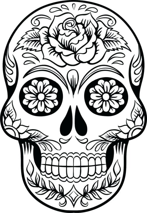 505x730 Dia De Los Muertos Coloring Page Attractive Sign Coloring Pages