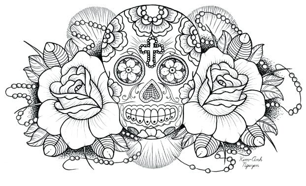 622x378 Dia De Los Muertos Skull Coloring Pages Skull Coloring Pages Day