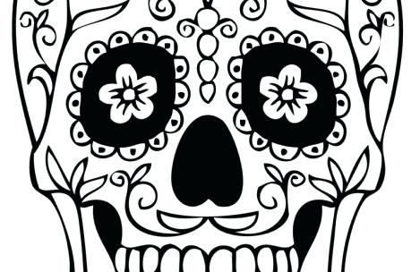 469x304 Skull Coloring Pages Simple Sugar Skull Coloring Pages Day