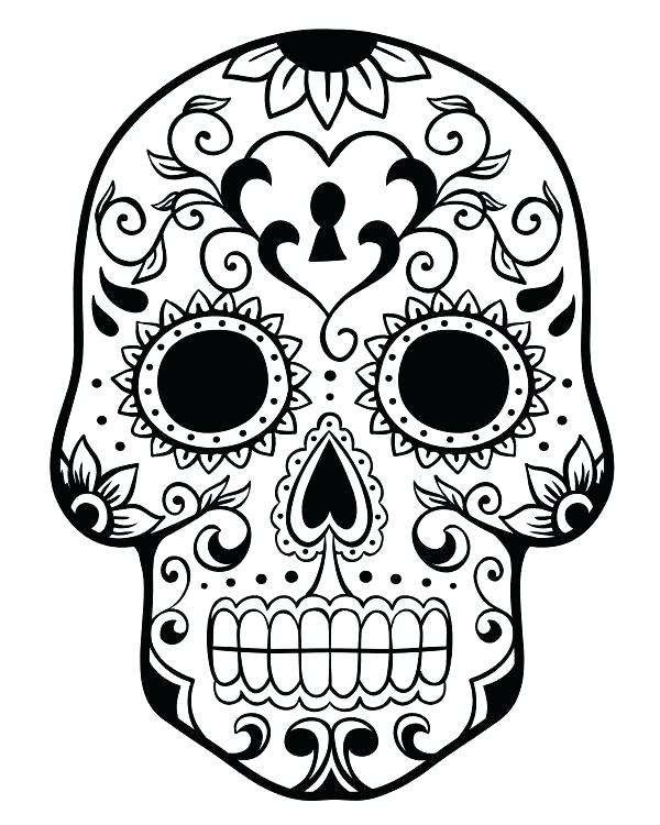 Dia De Los Muertos Skulls Coloring Pages at GetColorings.com | Free ...