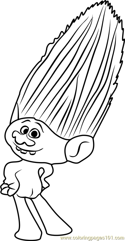 417x800 Guy Diamond From Trolls Coloring Page